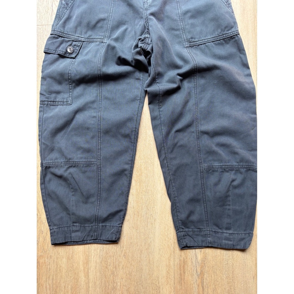 Anthropologie The Carson Utility Barrel High Rise Cargo Baggy Pants Black - Picture 10 of 10